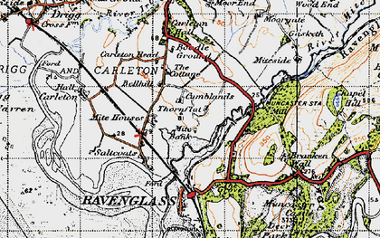Old map of Mite Houses in 1947