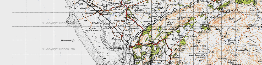 Old map of Mite Houses in 1947