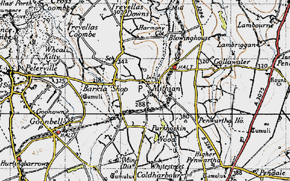 Old map of Mithian in 1946