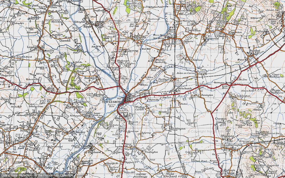 Old Map of Mitton, 1946 in 1946