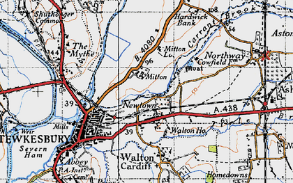 Old map of Mitton in 1946