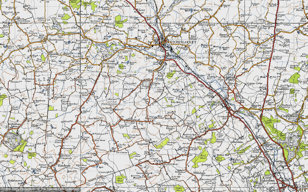Old Map of Moats Tye, 1946 in 1946