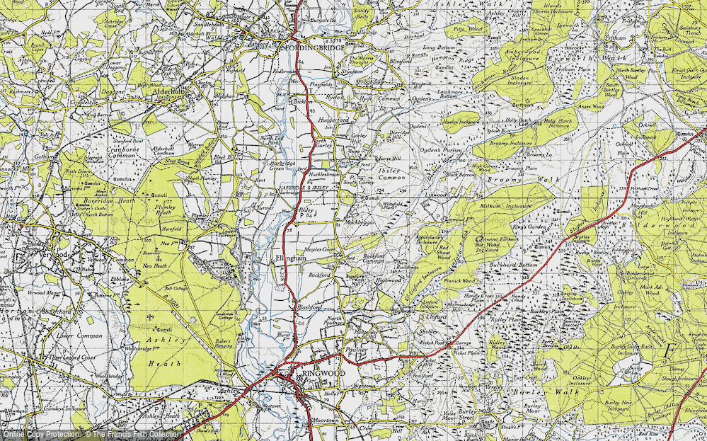 Old Map of Mockbeggar, 1940 in 1940