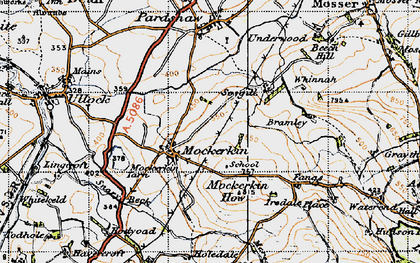 Old map of Mockerkin in 1947