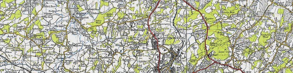 Old map of Modest Corner in 1946