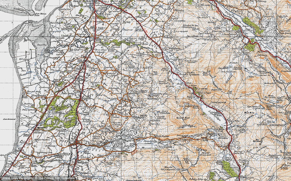 Old Map of Moel Tryfan, 1947 in 1947