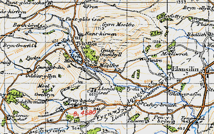 Old map of Bryn-Gwerfil in 1947