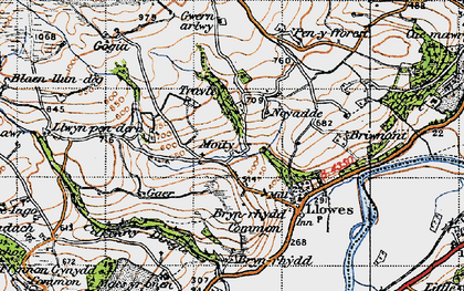 Old map of Bryn-y-garth in 1947