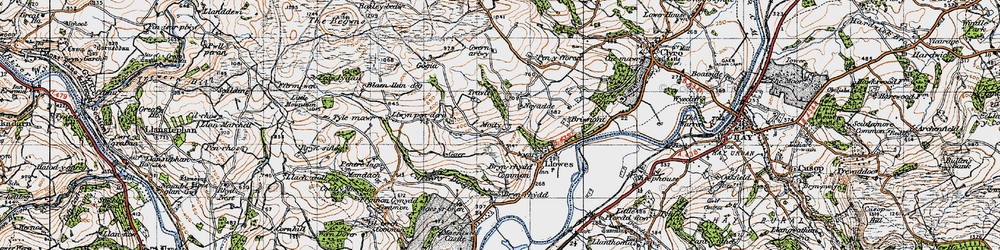 Old map of Moity in 1947