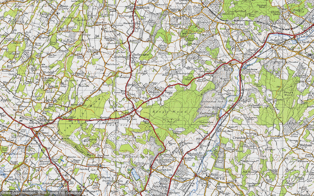 Old Map of Molash, 1940 in 1940