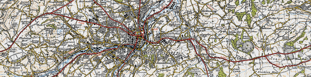 Old map of Moldgreen in 1947