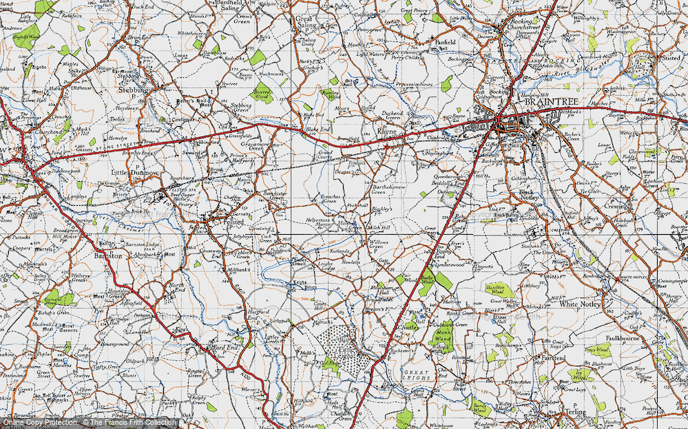 Old Map of Molehill Green, 1945 in 1945