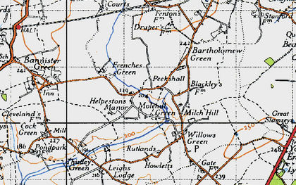 Old map of Molehill Green in 1945