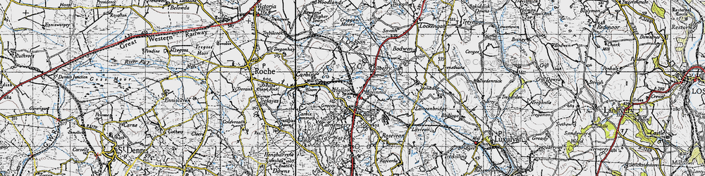Old map of Molinnis in 1946