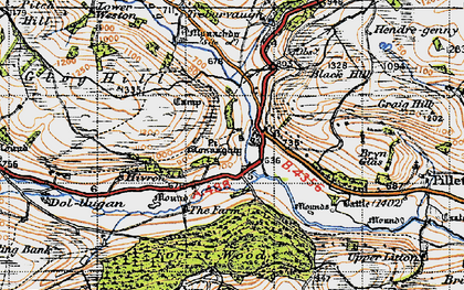 Old map of Monaughty in 1947