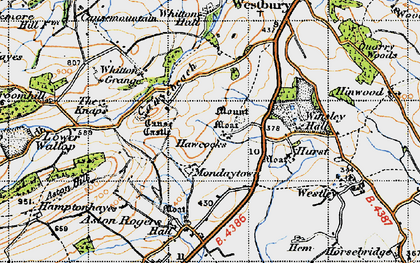 Old map of Mondaytown in 1947