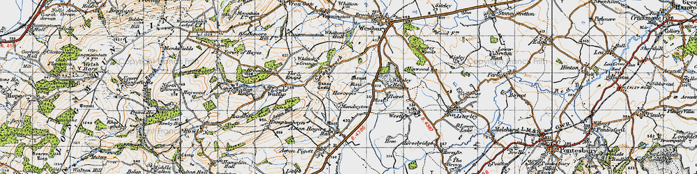 Old map of Mondaytown in 1947
