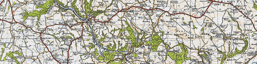 Old map of Moneystone in 1946