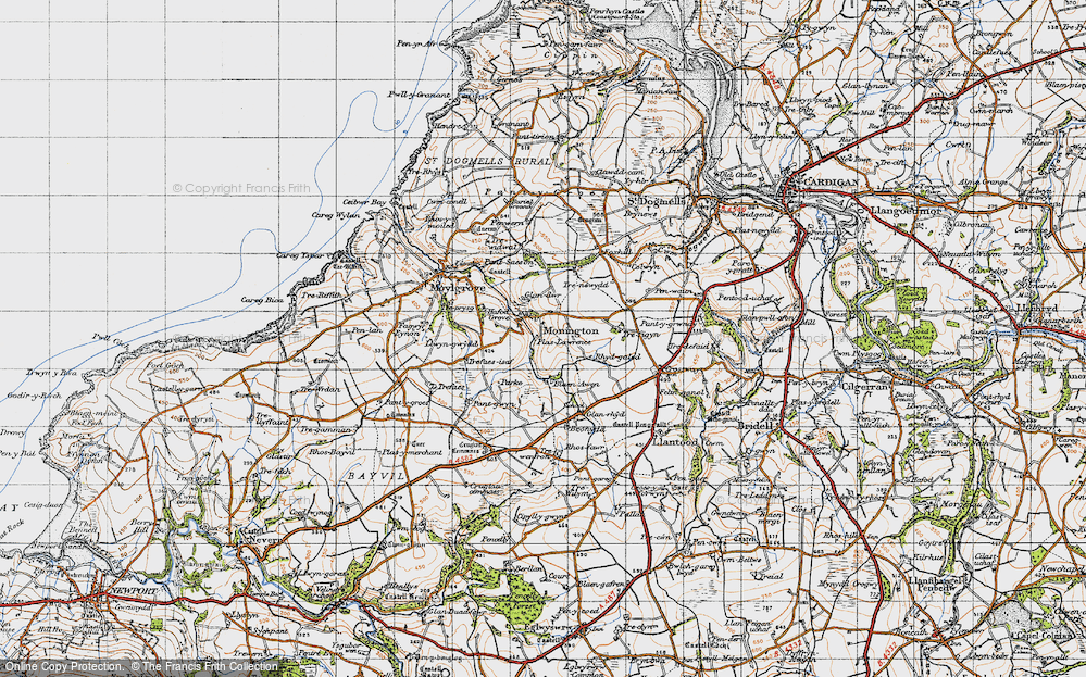 Old Map of Monington, 1947 in 1947