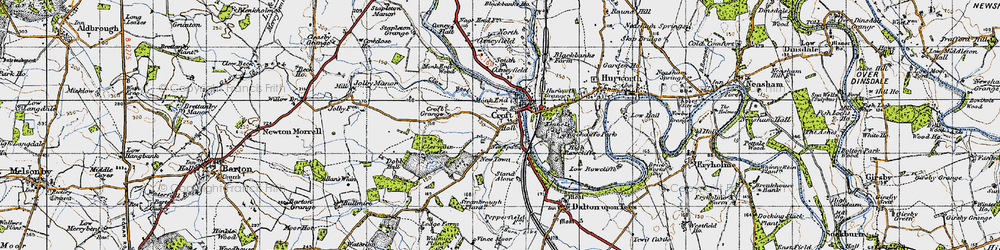 Old map of Monk End in 1947