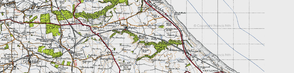 Old map of Nesbitt Dene in 1947