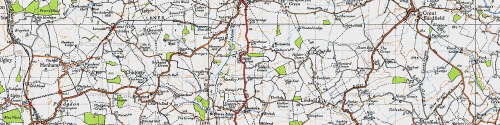 Old map of Monk Street in 1946