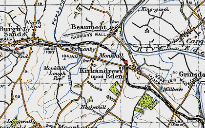Old map of Wormanby in 1947