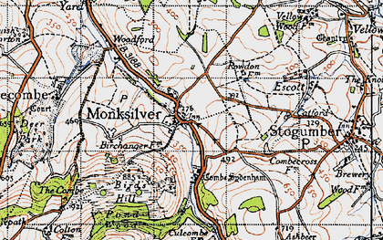 Old map of Monksilver in 1946