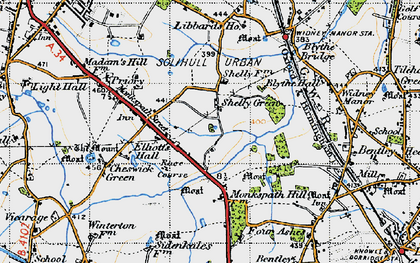 Old map of Monkspath in 1947