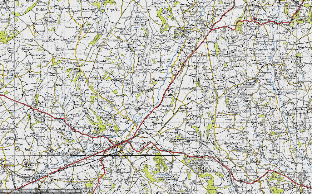 Old Map of Monkton, 1946 in 1946