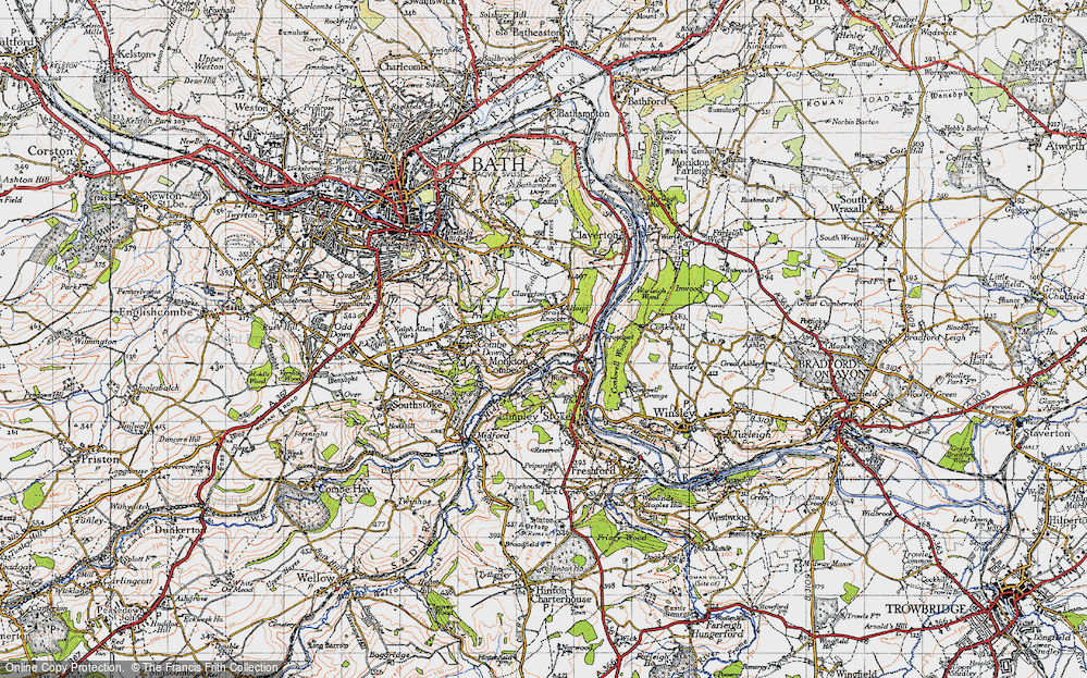 Old Map of Monkton Combe, 1946 in 1946