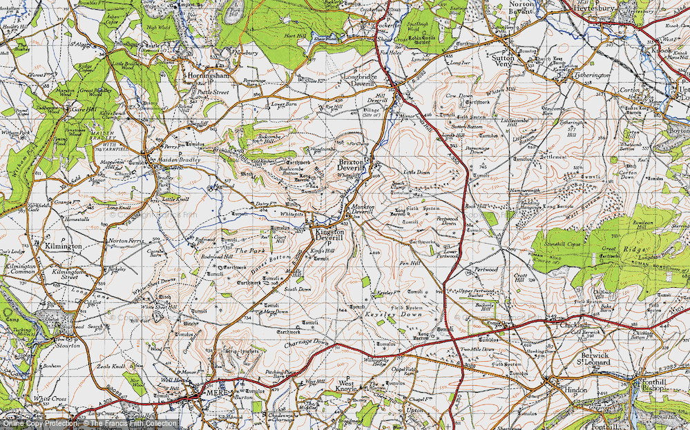 Old Map of Monkton Deverill, 1946 in 1946
