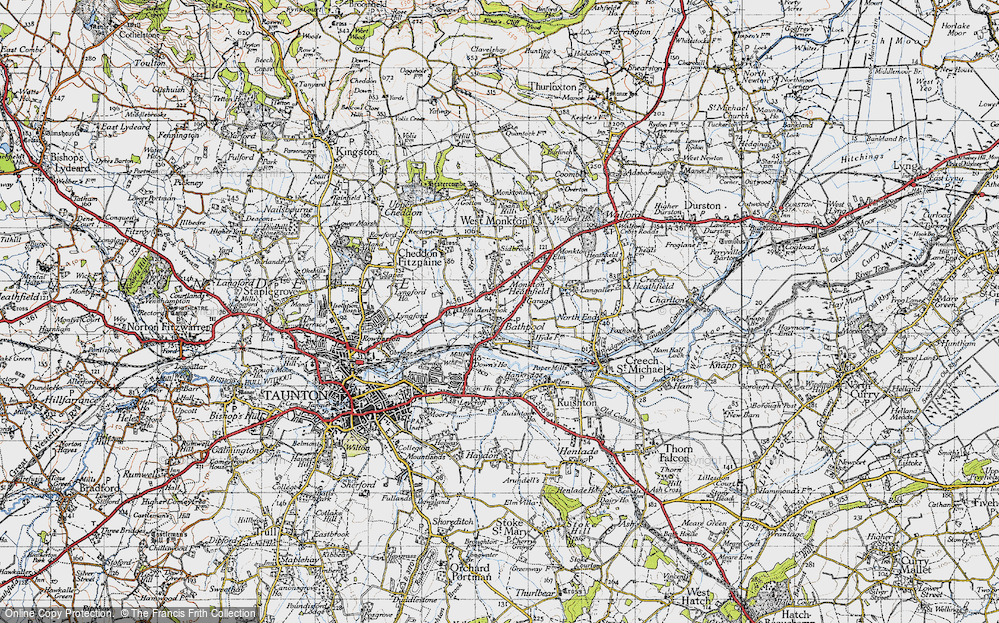 Old Map of Monkton Heathfield, 1946 in 1946