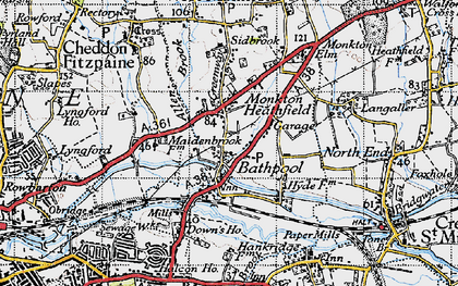 Old map of Monkton Heathfield in 1946