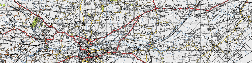 Old map of Monkton Heathfield in 1946