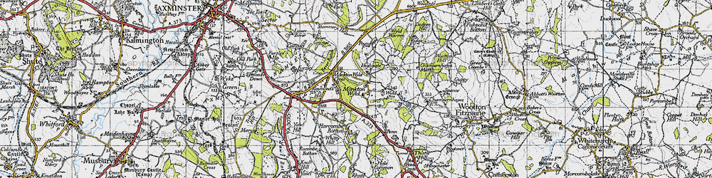 Old map of Monkton Wyld in 1945