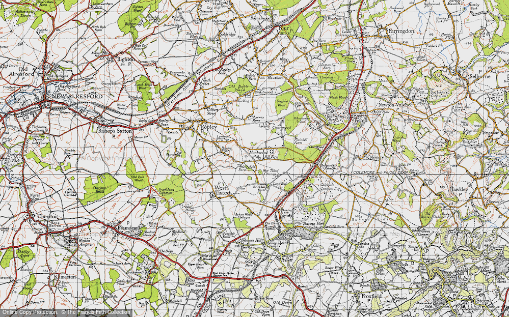 Old Map of Monkwood, 1945 in 1945