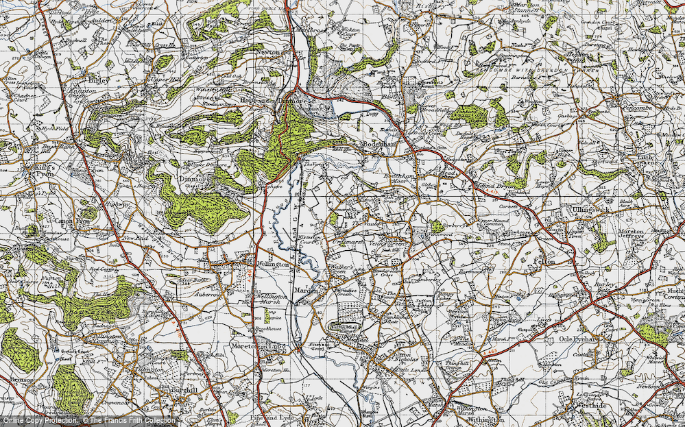 Old Map of Monmarsh, 1947 in 1947