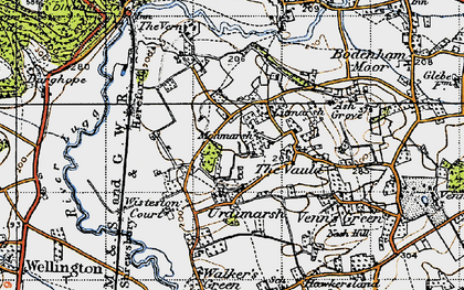 Old map of Monmarsh in 1947