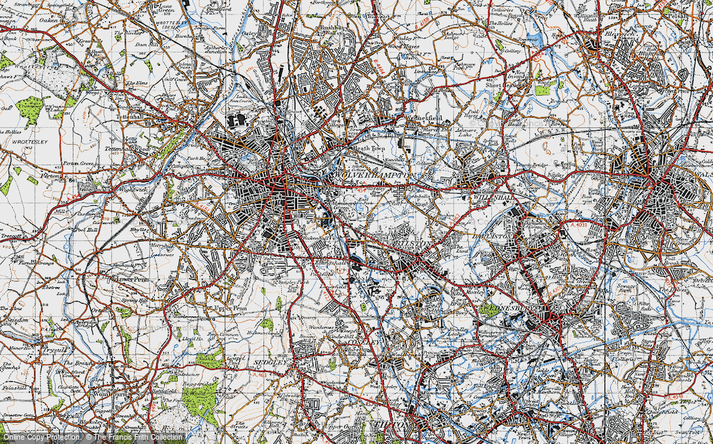 Old Map of Monmore Green, 1946 in 1946