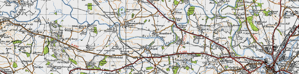 Old map of Montford in 1947