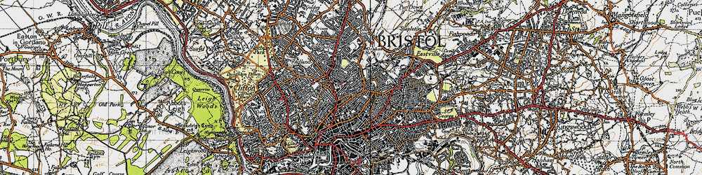 Old map of Montpelier in 1946