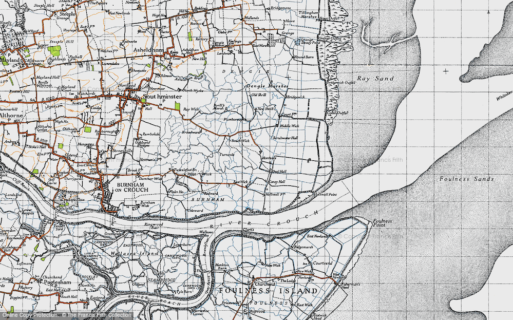 Old Map of Montsale, 1945 in 1945