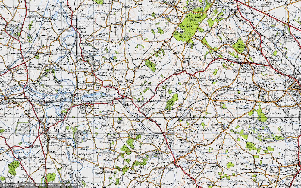 Old Map of Monwode Lea, 1946 in 1946