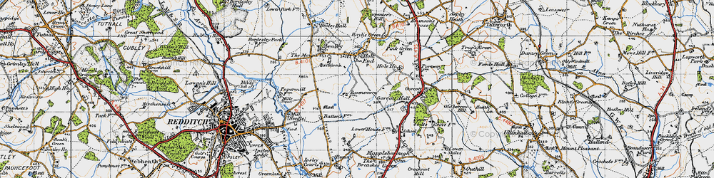 Old map of Moon's Moat in 1947
