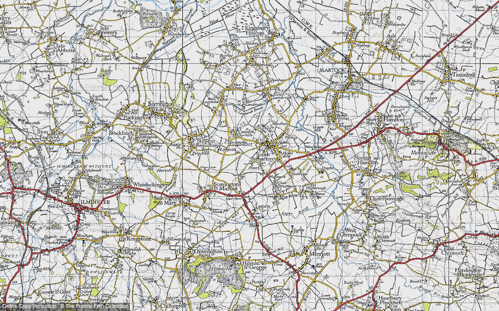 Old Map of Moor, 1945 in 1945