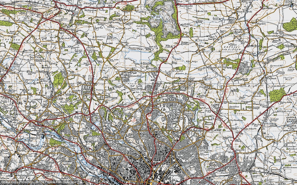 Old Map of Moor Allerton, 1947 in 1947