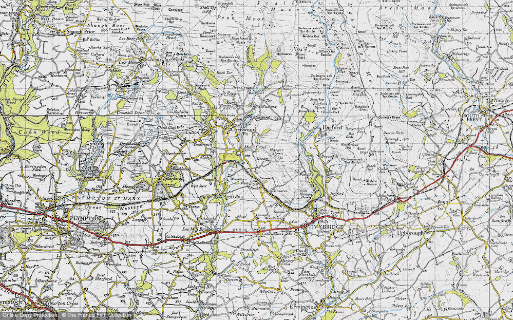 Old Map of Moor Cross, 1946 in 1946