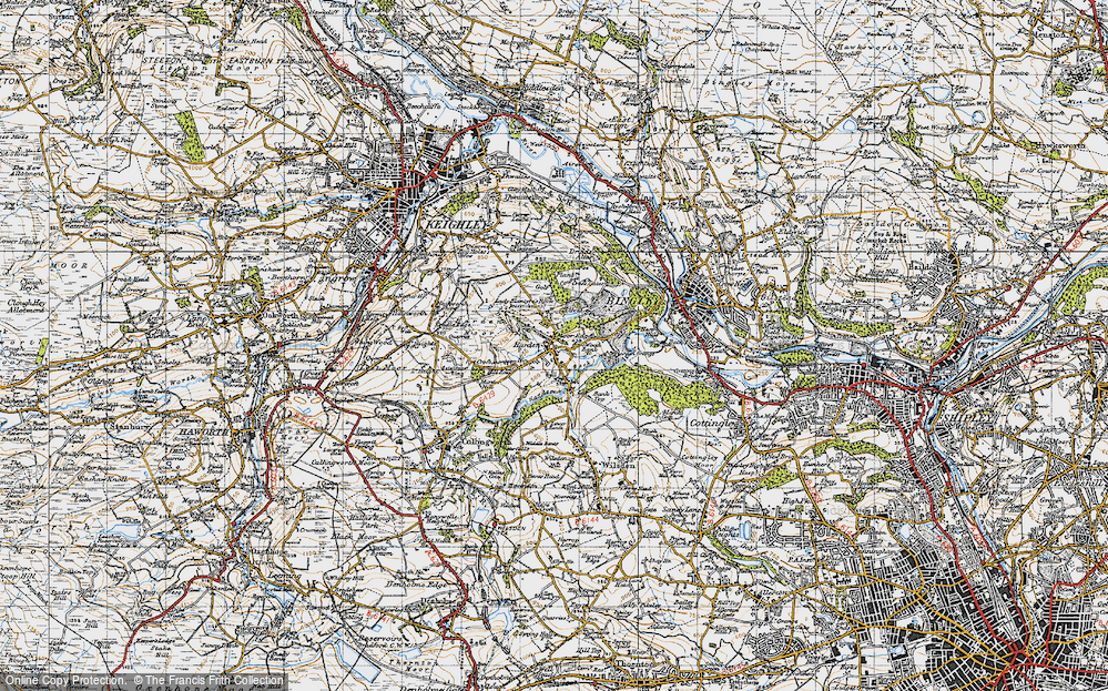 Old Map of Moor Edge, 1947 in 1947