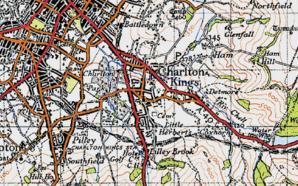 Old map of Moor End in 1946